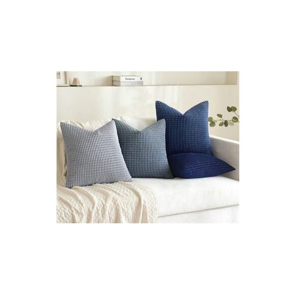 Outdoor Waterproof Throw Pillow Covers Set of 4 Outdoor  NEW Set of 4 Blue Decorative Pillow Covers 18x18 Inch